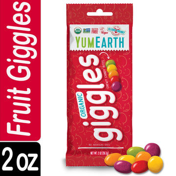 YumEarth Organic, Gluten-Free Fruit Flavor Giggles, 2 oz Bag