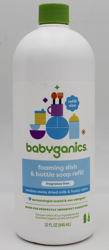 BABYGANICS DISH SOAP FRAGRANCE FREE 32oz