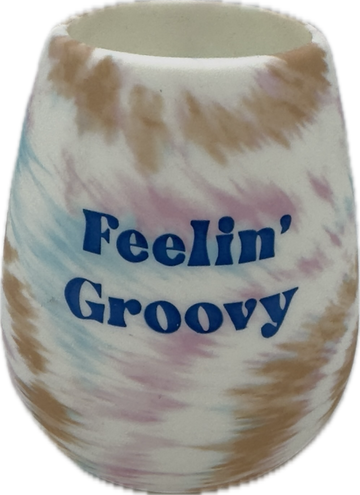 FEELIN' GROOVY SILICONE WINE CUP 12.5OZ