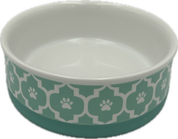PET BOWL - LATTICE AQUA - MEDIUM 6Dx2H