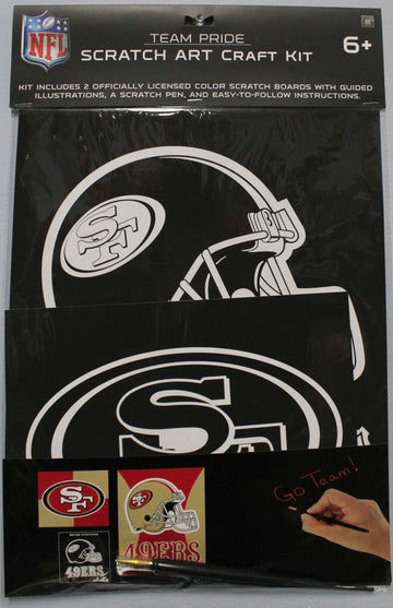 NFL SAN FRANCISCO 49ERS SCRATCH ART CRAFT KIT