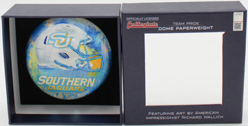 NCAA SOUTHERN JAGUARS GLASS DOME PAPERWEIGHT 4"