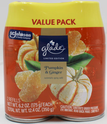GLADE AUTOMATIC SPRAY PUMPKIN & GINGER 2 REFILLS 6.2oz US