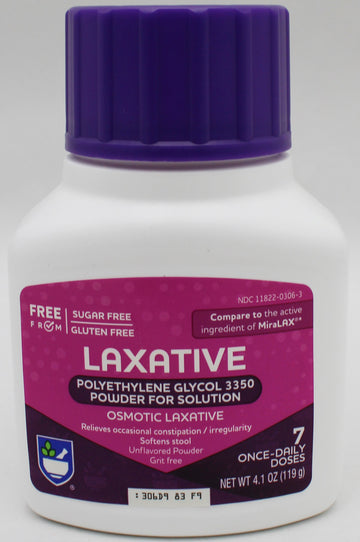 RITE AID LAXATIVE POWDER 7 DOSES 4.1oz EXP 9/30/2027 COMPARES TO MiraLax