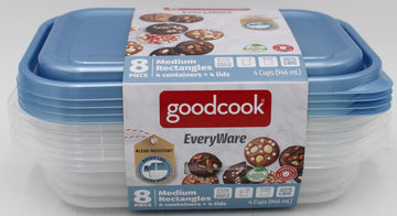 4PC GOOD COOK RECTANGLE 4 CUP STORAGE