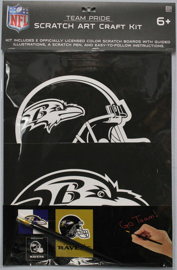 NFL BALTIMORE RAVENS SCRATCH ART CRAFT KIT