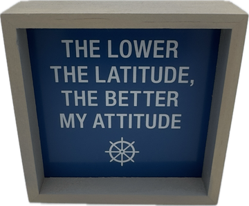 LOWER THE LATITUDE SIGN 4"x4"