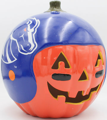 BOISE STATE BRONCOS CERAMIC PUMPKIN HELMET 10"