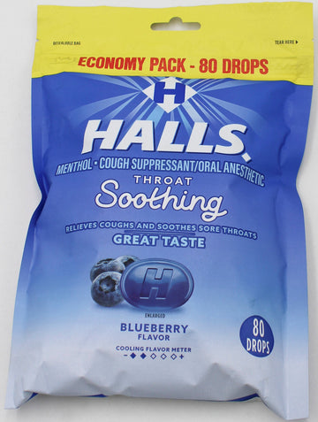 HALLS 80 PC BLUEBERRY BAG EXP 2/23/27