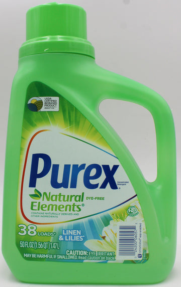 PUREX LIQUID LAUNDRY DETERGENT 50OZ- LINEN & LILLIES
