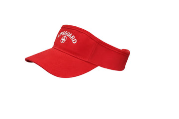 11" White and Red Kemp USA Visor Lifeguard and Cross Logo Cap with Embroidery