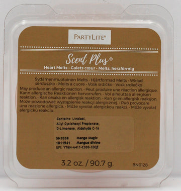 PARTYLITE MANGO MAGIC SCENT PLUS HEART MELTS 3.2oz