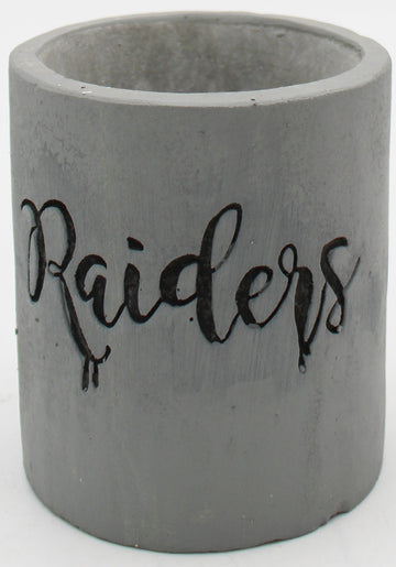 NFL LAS VEGAS RAIDERS CEMENT PLANTER -4IN -EMPTY