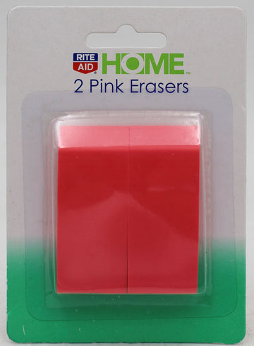 RITE AID PINK ERASERS 2CT