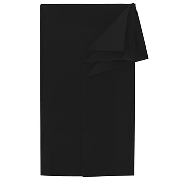 Lot45 Black Plastic Tablecloths - 54 x 108 in Disposable Tablecloths for Rectangle Tables Disposable Table Covers, 1pk