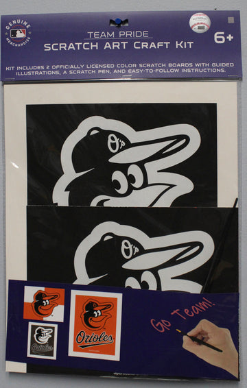 MLB BALTIMORE ORIOLES SCRATCH ART CRAFT KIT