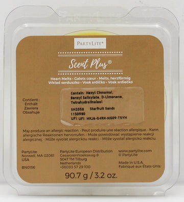 PARTYLITE STARFRUIT SANDS SCENT PLUS HEART MELTS 3.2oz