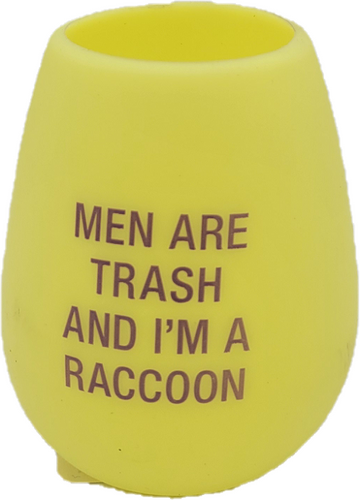 MEN ARE TRASH SILICONE WINE CUP 12.5oz