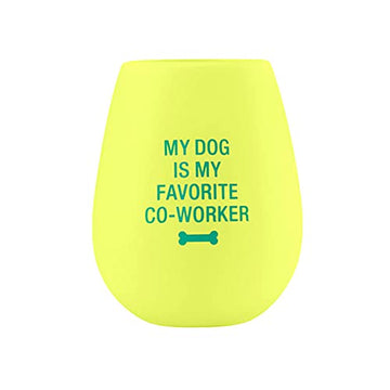 About Face Designs Hilarious Say What Collection - Silicone Wine Cup, 12.5-Ounce, Favorite Co-Worker