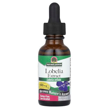 Nature's Answer Lobelia Herb | Promotes Overall Health & Well-Being | Made with Low Organic Alcohol | Gluten-Free, Non-GMO & Kosher Certified 1oz