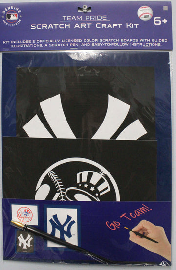 MLB NEW YORK YANKEES SCRATCH ART CRAFT KIT