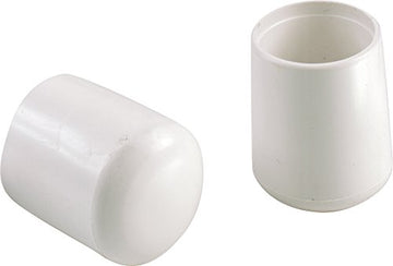 Shepherd Hardware 9203 1-Inch Hi-Vinyl Leg Tips, 4-Pack White