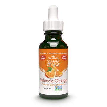 SweetLeaf Sweet Drops - Flavored Stevia Liquid Sweetener, Organic Stevia Extract, Zero Calories, Gluten Free, Keto Friendly, Non GMO, Natural Flavor - Valencia Orange, 2 Fl Oz (Pack of 1)