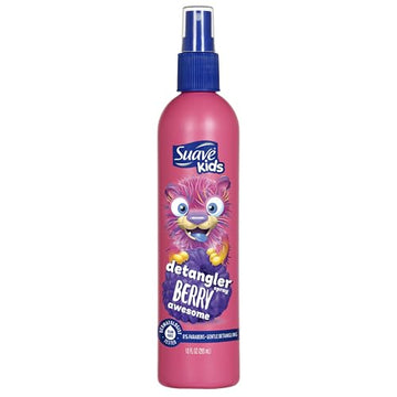 Suave Kids Berry Awesome Detangler Spray, Tear-Free Leave In Conditioner for Kids, Smooths & Tames Knots for Soft, Shiny Hair, 10 fl oz