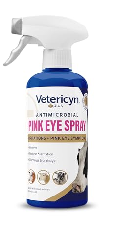 Vetericyn Plus Livestock Pink Eye Spray | Conjunctivitis Relief for Animals, Safe and Non-Toxic Formula to Relieve Redness, Irritation, and Discharge. 16 Ounces
