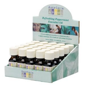 Aura Cacia 25 PC PEPPERMINT CNTR DISPLAY