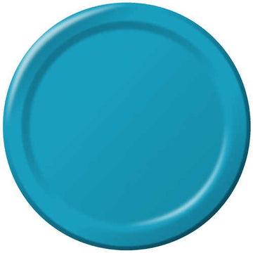 Turquoise Banquet Plate, Solid (10pks Case)