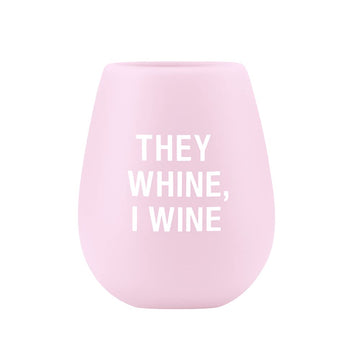 About Face Designs Hilarious Say What Collection - Silicone Wine Cup, 12.5-Ounce, They Whine