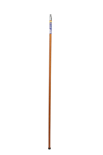 Quickie Jobsite 60 inch Threaded Wood Handle with 3/4 inch Metal Ferrule, Tan, Fits Standard Thread Cleaning Block, Long Handle
