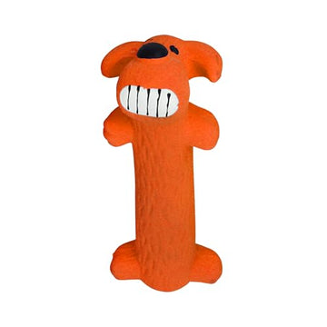 Multipet Original Loofa Latex Dog Toy - Squeaky Toy for All Dogs - Easy-to-Clean Squeaky Toys - Latex Dog Toys for Playing (1 Count, 6”, Random Color Surprise)