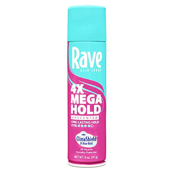 Rave Hs Mega Unscented Size 11z Areo Spray, Pack of 6
