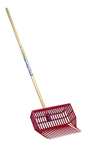 Little Giant DuraPitch II Pitch Fork (Red) Durable Polycarbonate Stable Fork with Basket Design (13 in Tines) (Item No. DP2RED)