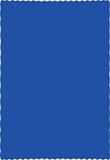 Creative Converting 863147B Paper Scalloped Edges Placemats, 10" x 14", Cobalt