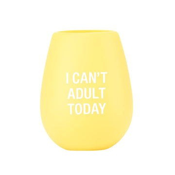 About Face Designs Hilarious Say What Collection - Silicone Wine Cup, 12.5-Ounce, Adult Today