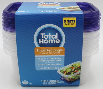 5CT TOTAL HOME 24OZ SOUP & SALAD STORAGE CONTAINERS NI