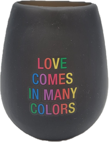 LOVE IN MANY COLORS SILICONE WINE CUP 12.5oz