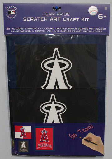 MLB LOS ANGELES ANGELS SCRATCH ART CRAFT KIT