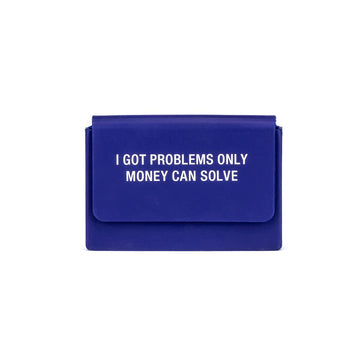 About Face Designs Impulse Gifts Silicone Credit Card & ID Card Case, Problems Only Money Can Solve
