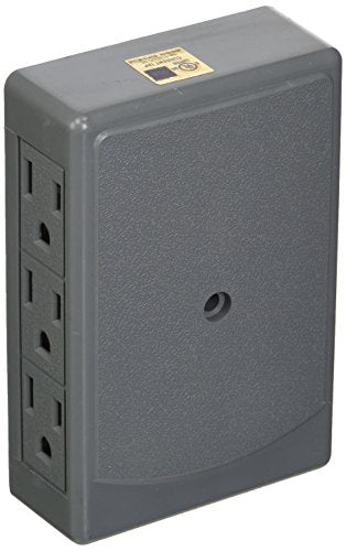 IIT 26860 Cord Protector 6 Outlet Wall Tap Splitter - Side Entry - UL-Listed,