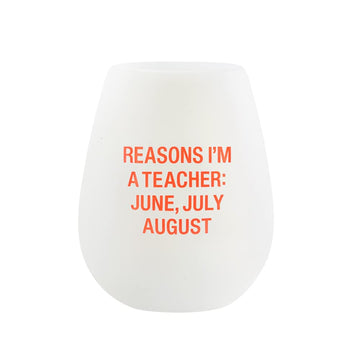 About Face Designs Hilarious Say What Collection - Silicone Wine Cup, 12.5-Ounce, Teacher