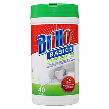 Brillo Basics Multi Surface Bathroom Cleaner Wipes 40 Count