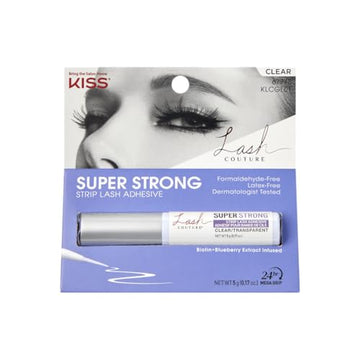 Kiss Lash Couture, Lash Glue, Super Strong Strip Lash Adhesive, White, Includes Lash Adhesive, Long Lasting Wear, Can Be Used with Strip Lashes and Lash Clusters