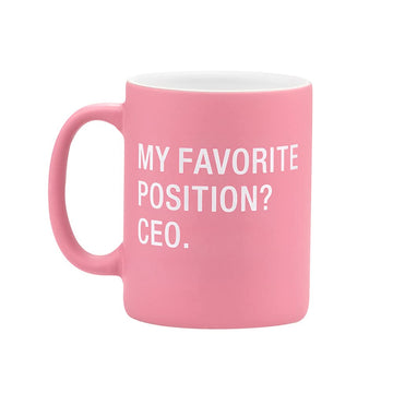 About Face Designs Hilarious Say What Collection - Office Talk Stoneware Mug/Cup, 13.5-Ounce, CEO