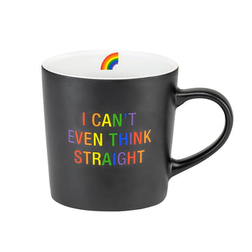 About Face Designs Pride Collection - LGBTQ Stoneware Mug, 18-Ounce, Love Comes In Many Colors