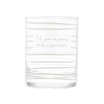 About Face Designs Noted Collection - Hand-Drawn Designer Cocktail/Whiskey Glass - Round, 10-Ounce, Dad, I Love You