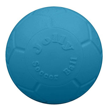 Jolly Pets Medium Jolly Soccer Ball Floating-Bouncing Dog Toy, 6”, Ocean Blue